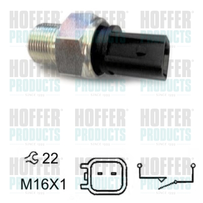 Switch, reverse light - HOF3600081 HOFFER - 1096415, YC1T15520BB, 0912084
