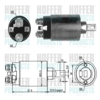 Solenoid Switch, starter - HOF46024 HOFFER - M2T54172*, R201-24-736, M372X00471