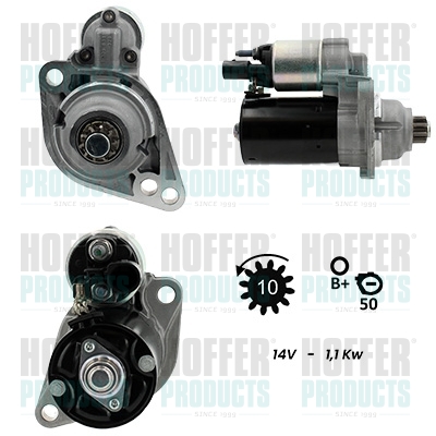 HOFH5010277G, Starter, HOFFER, 02Z911023E, 02Z911023GX, 02Z911023EX, 02Z911023G, 0986020240, 101294V, 20479991BN, 220445A, 253222, 3038, 42020240, 471280779, 5010277G, 6015199.0, 8EA012080-031, 944280202400, CS1294, CST15199KS, D6GS11M, DRT0240, H5010277G, LRS01676, S0501(BOSCH), S12-0094, S12BH0094, 0001121409, 063521214080, 101294M, 20479991OE, 220445