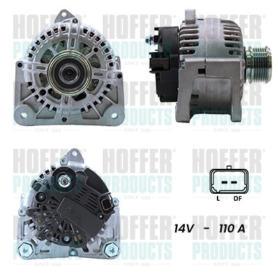 HOFH55101410G, Generátor, Alternator, HOFFER, 2310000Q0G, 7711368356, 7711368692, 2310000Q2C, 7711497156, 8200386806, 8200667608, 711368692, 011919, 10443737, 111762, 112641, 113940, 12090269, 1245003, 14201106, 2015262, 20179262, 210394, 2303111102, 23893R, 2542945, 285510, 32439475, 441461, 4681, 471290889, 55101410G, 553290RIV, 57105