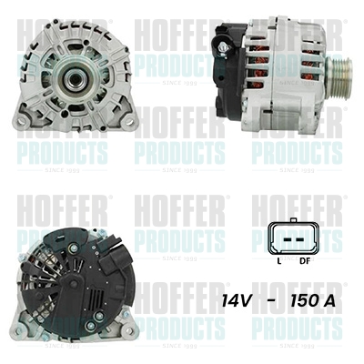 HOFH55151059G, Generátor, Alternator, HOFFER, 3140069K00, 5702AC, 7794970, 9644037180, 96463218, 405250752, 5705AL, 71748885, 96393964, 9646065480, 71783849, 9643621880, 9646065488, 9665617780, 5702AL, 96463217, 9646321780, 5702C2, 9640668, 9646321880, 5702E2, 5702K9, 5702E3, 5705AG, 5705EY, 9646321780A, 5705AS, 1042103243, 11203512, 12046240