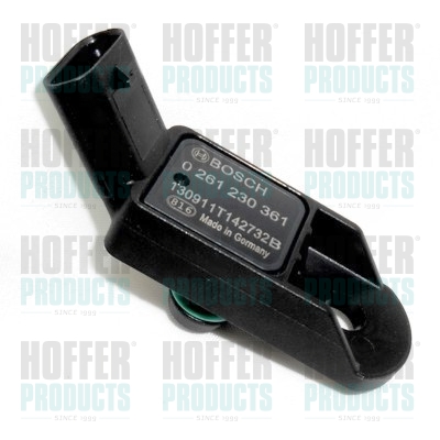 Sensor, Saugrohrdruck - HOF7472537 HOFFER - 13627633664, 9806432480, 7633664