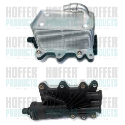 Oil Cooler, automatic transmission - HOF8095034 HOFFER - 17217800479, 17217803830, 7803830