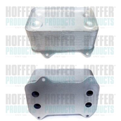 Oil Cooler, engine oil - HOF8095058 HOFFER - 1387035, 1667565, 051.055