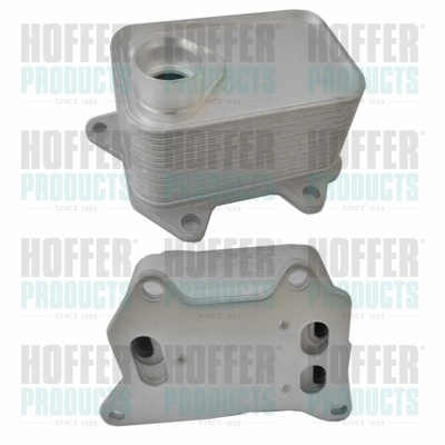 Oil Cooler, engine oil - HOF8095121 HOFFER - 06L117021G, 06L117021C, 06L117021E