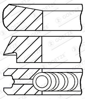 08-112700-00, Kolbenringsatz, GOETZE ENGINE, R60440STD