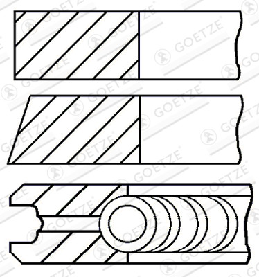 08-126007-00, Kolbenringsatz, GOETZE ENGINE, 01208N1, 47903511, R606100.50MM, 01208V1