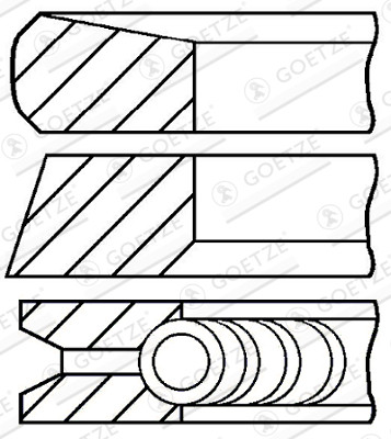 08-137507-00, Piston Ring Kit, GOETZE ENGINE