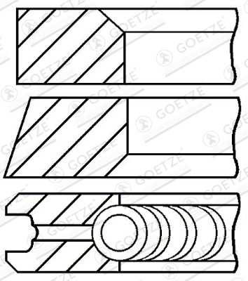 08-137507-10, Kolbenringsatz, GOETZE ENGINE, 800050610050