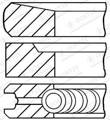 08-431707-00, Kolbenringsatz, GOETZE ENGINE