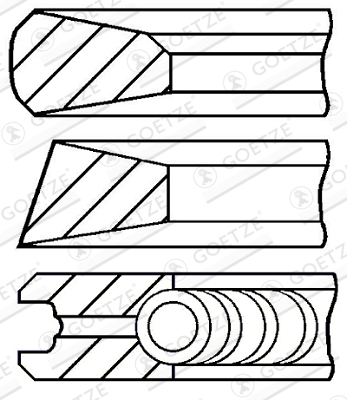 08-744700-00, Kolbenringsatz, GOETZE ENGINE