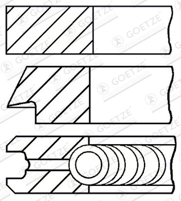 Piston Ring Kit - 08-781900-00 GOETZE ENGINE - 1902050, 1902051, 1908738