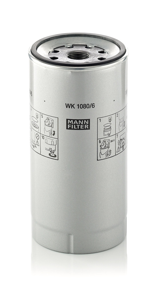 Kraftstofffilter - WK 1080/6 X MANN-FILTER - 0004771702, 1780730, 20754418