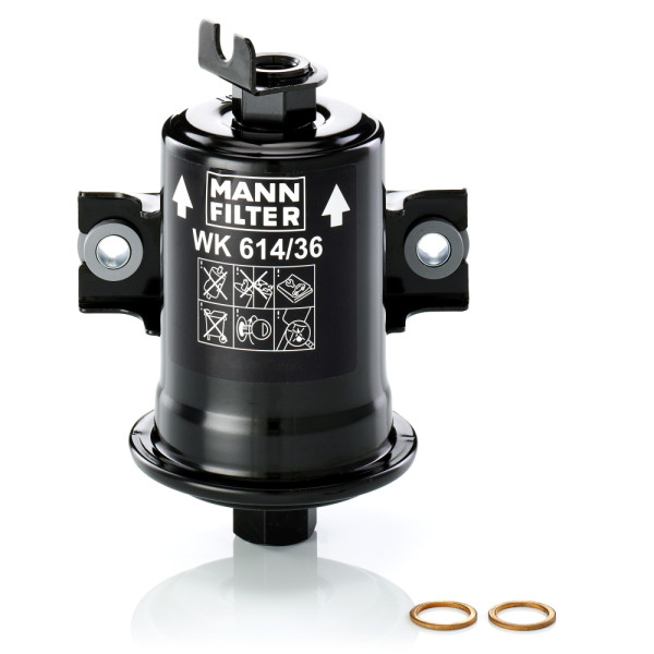 Fuel Filter - WK 614/36 X MANN-FILTER - 23300-11100, 25121757, 23300-11210