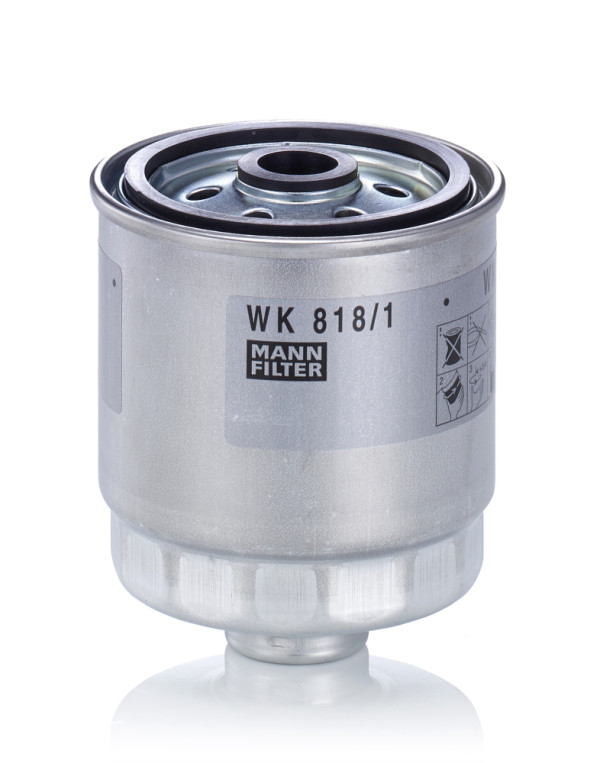 WK 818/1, Fuel Filter, MANN-FILTER, 31922-17400, 1457434443, 183861, 30-0H-H18, 37-143230006, 4311, 5112, 7690311, ADG02335, ALG-2178, CFF100581, CHY13007, CS712, DP1110130276, F28921, FC-H05, FD587, FN207B, FP5719, FSM4199, GS9841, H211WK, HDF605, HF-646, J1330513, KC111, M669, PDS31, PP979/1, PS9841