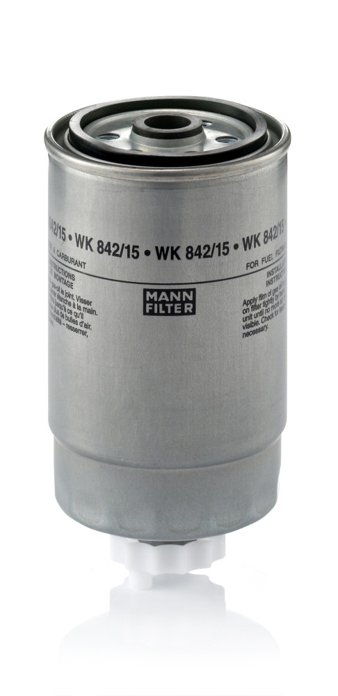 WK 842/15, Fuel Filter, MANN-FILTER, 1337724080, 1457434455, 24.H20.02, 30749, 4704, 70930749, 71760149, 7690704, DNW1997, EFF195, ELG5303, F68241, FN802, KC221, M717, PS9845WST, S2H2ONR, WS-1004, 24.H2O.02, N4455