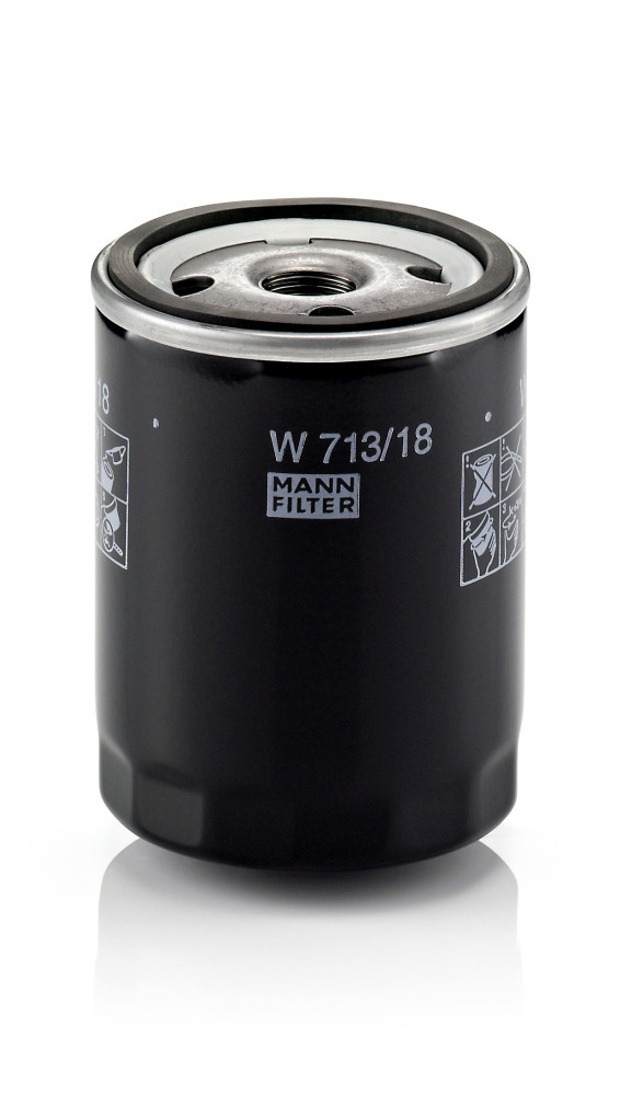 Oil Filter - W 713/18 MANN-FILTER - 1109A9, 25012757, 3827069
