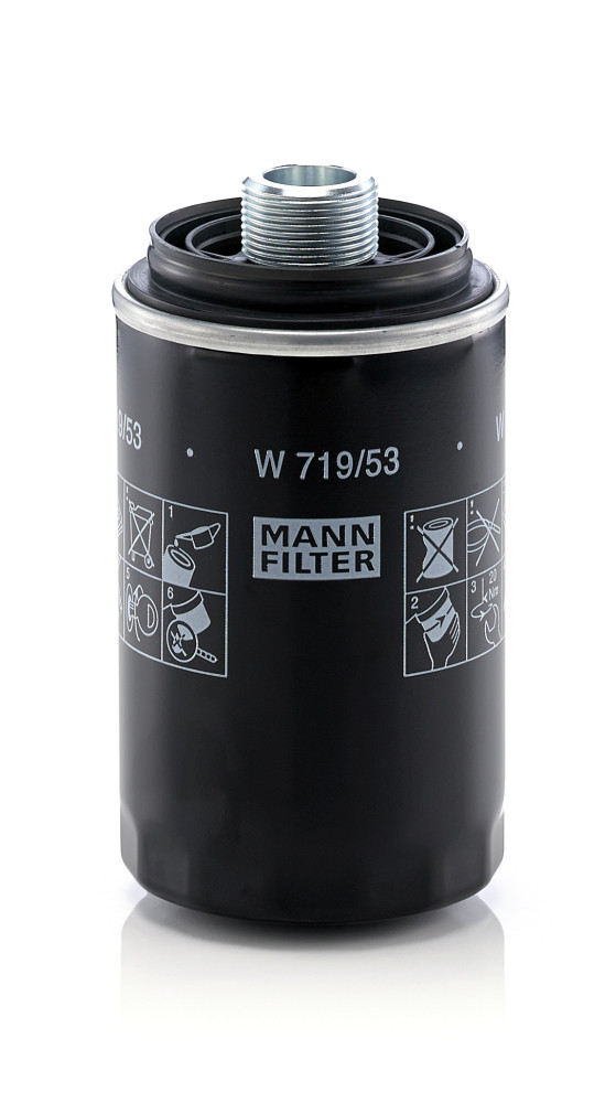 Olejový filtr - W 719/53 MANN-FILTER - 06J115403L, 06J115403R, 23.597.00