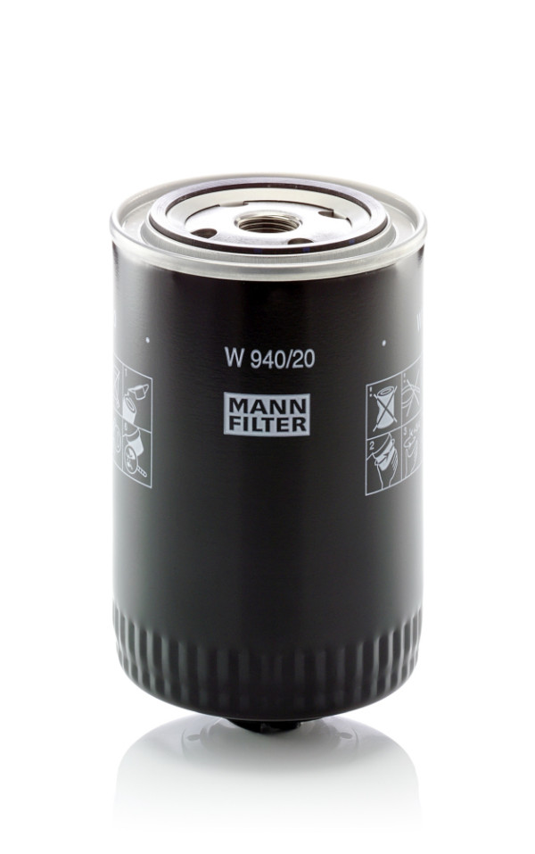 W 940/20, Olejový filtr, Filtr olej.MANN, MANN-FILTER, 779059133, 0009830608, 0155908, 1534634, F026407140, H17W16, LF3792, LI9144/20, OC219, OP563/1, SP-1055, WL7118, ZP3042, 0009830608V, 155908