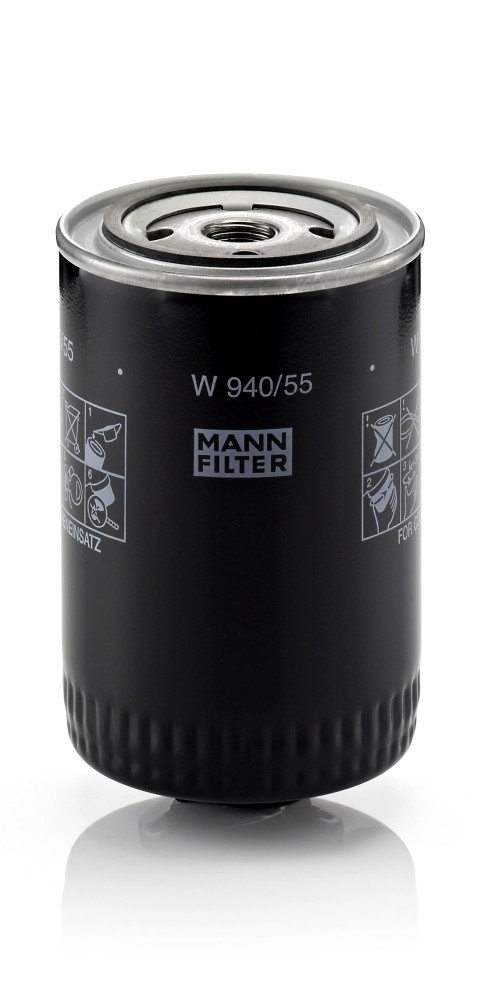 W 940/55, Olejový filtr, Filtr, MANN-FILTER, 32501756, 68521824, 99219-074, LF3402, 85052744