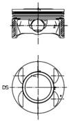 40027700, Piston with rings and pin, KOLBENSCHMIDT
