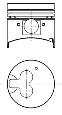 40067600, Piston with rings and pin, KOLBENSCHMIDT, MD194163