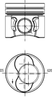 40421620, Piston with rings and pin, KOLBENSCHMIDT