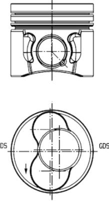 40422610, Piston with rings and pin, KOLBENSCHMIDT
