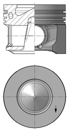41264620, Piston with rings and pin, KOLBENSCHMIDT