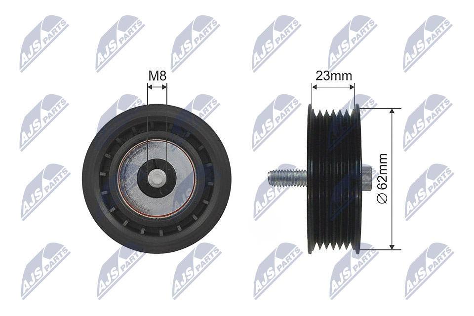 Deflection Pulley/Guide Pulley, V-belt - RNK-ME-024 NTY - A2722020000, A2722020819, A2722021019