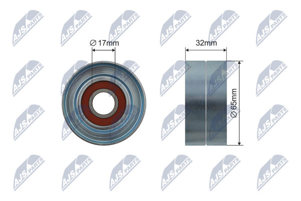 Tensioner Pulley, V-ribbed belt - RNK-ME-060 NTY - A6422000470, A6422001470, 10937696