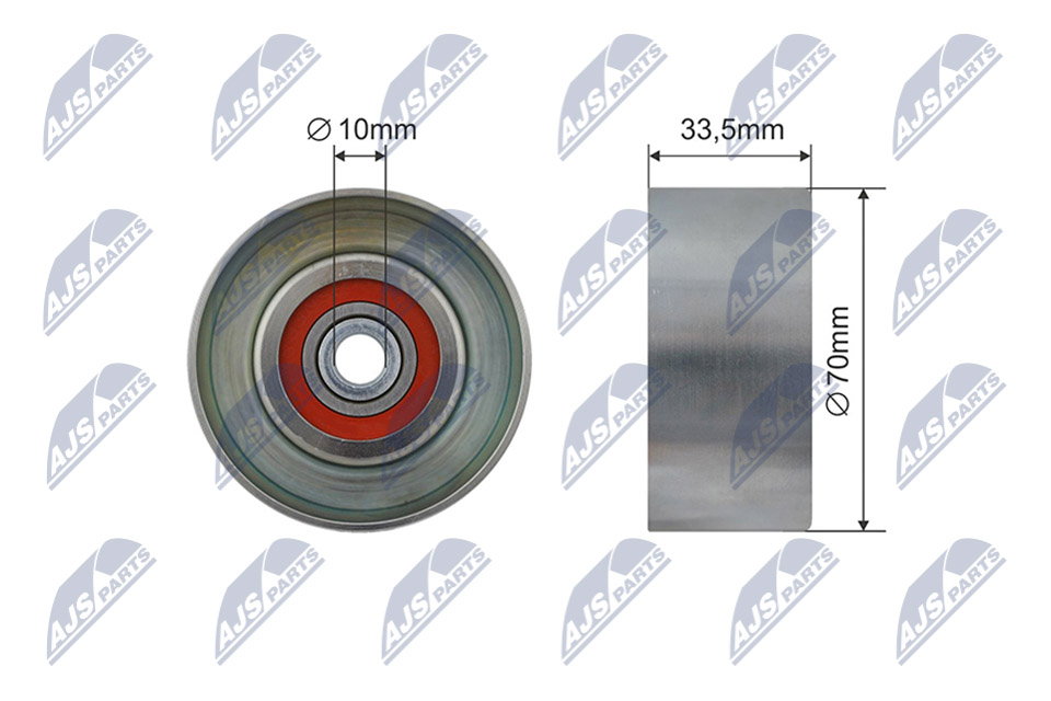 RNK-TY-043, Tensioner Pulley, V-ribbed belt, NTY, LEXUS IS II (GSE2_, ALE2_, USE2_) 250 05.10-13.03, 1662031021, 16620-31040, A132E6263S, 16620-31021, 1662031040, 166200P021, 16620-0P021, 166200P020, 16620-0P020