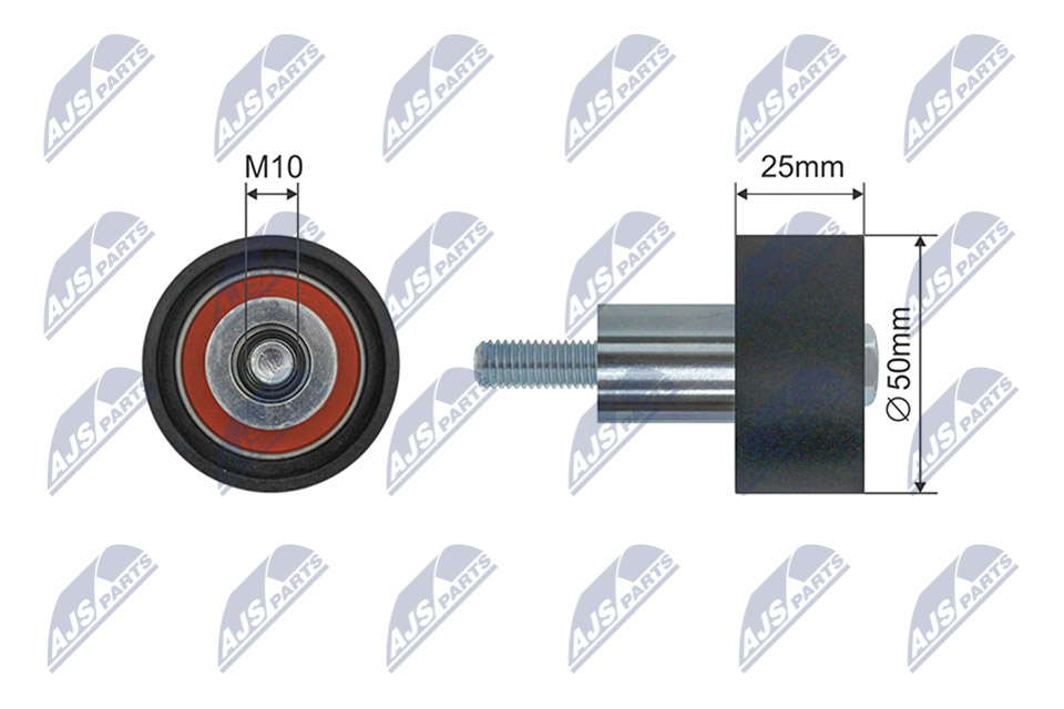 Deflection Pulley/Guide Pulley, timing belt - RNK-VW-040 NTY - 04C109244B, 04E109244E, 04C109244D