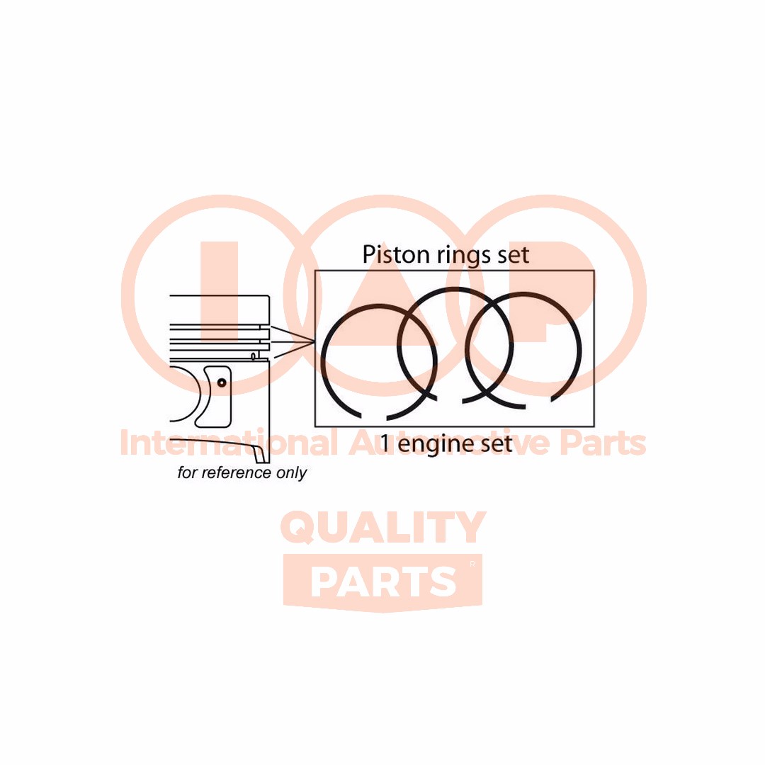 Piston Ring Kit - 102-07121 IAP QUALITY PARTS - 04HY046, 230402E000, 23040-2E000