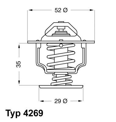 Thermostat, Kühlmittel - 4269.78D BorgWarner (Wahler)