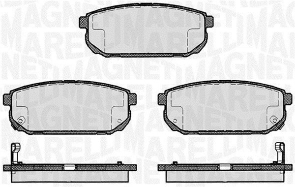 Brake Pad Set, Disc Brake - 363916060448 Magneti Marelli - 583023ed00 