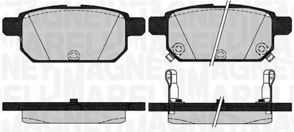 Brake Pad Set, disc brake - 363916060646 MAGNETI MARELLI - 5580052R01 ...