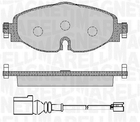 Brake Pad Set, disc brake - 363916060715 MAGNETI MARELLI - 2K5698151 ...