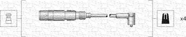Ignition Cable Kit - 941318111164 MAGNETI MARELLI - 4196, 49595, ABM84