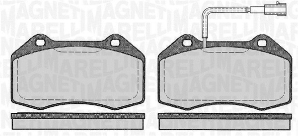 Brake Pad Set, disc brake - 363916060127 MAGNETI MARELLI - 0000071753265, 0000077365830, 5741889