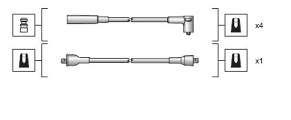 Ignition Cable Kit - 941318111023 MAGNETI MARELLI - 4003, 85330, B719