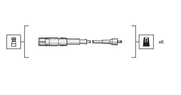 Ignition Cable Kit - 941318111149 MAGNETI MARELLI - 49649, M19, T071B
