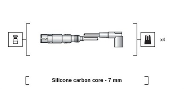 Ignition Cable Kit - 941318111163 MAGNETI MARELLI - 49585, 7421, ABM91