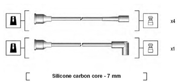 Ignition Cable Kit - 941135080697 MAGNETI MARELLI - 5967-E6, 5967.K1, 5967-K1