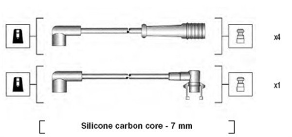 Ignition Cable Kit - 941145150712 MAGNETI MARELLI - 4486, 85220, B704
