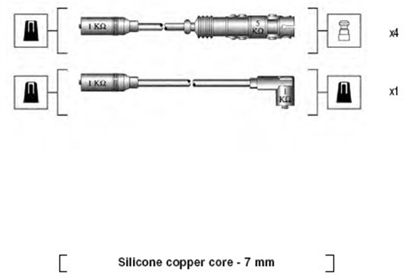 Ignition Cable Kit - 941175160757 MAGNETI MARELLI - 4100, 83960, ABM62