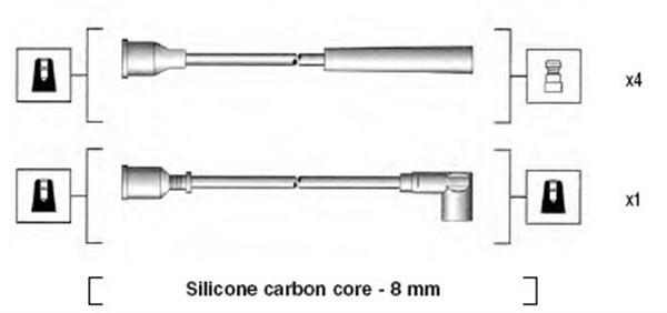 Ignition Cable Kit - 941185050766 MAGNETI MARELLI - 7220, 83400, B868