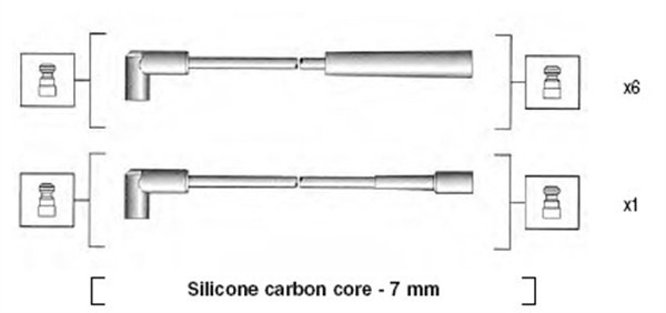 Ignition Cable Kit - 941425010939 MAGNETI MARELLI - 7111, B711, LR5