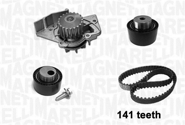 Water Pump & Timing Belt Kit - 341401900001 MAGNETI MARELLI - 1609524780, 71771590, 71771596