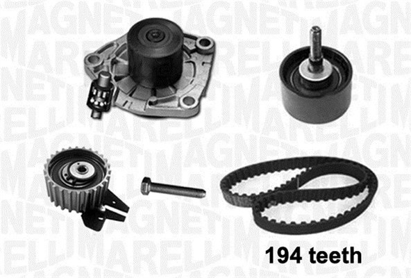Water Pump & Timing Belt Kit - 341404050001 MAGNETI MARELLI - 6000629055, 71775920, 1987946448